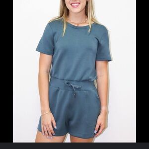 Spanx Air Essentials Blue Short jumpsuit